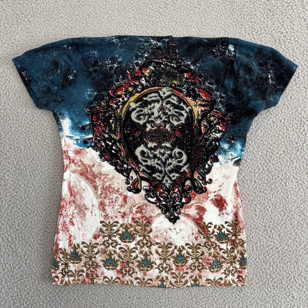 Perri New York Knit Sweater Beaded Abstract Ornate Knit - Picture 8 of 16